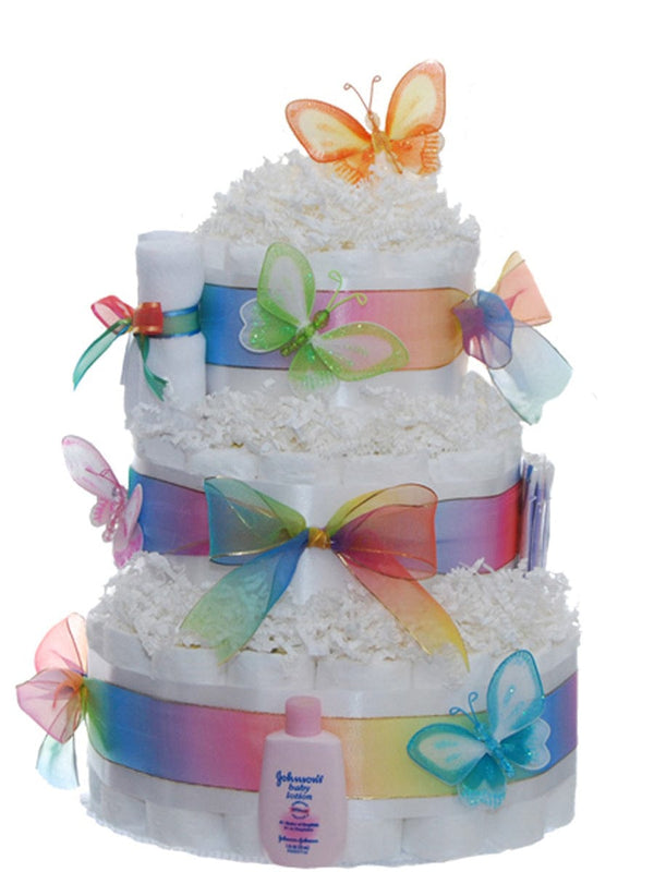 Rainbow baby best sale diaper cake