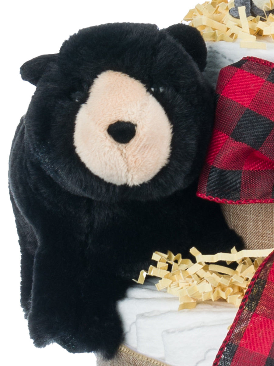 Black bear plush animal