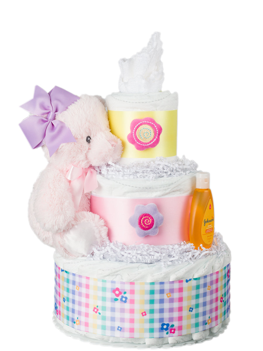 Lil' Baby Cakes Our Lil' Garden Girl 3 Tier Diaper Cake