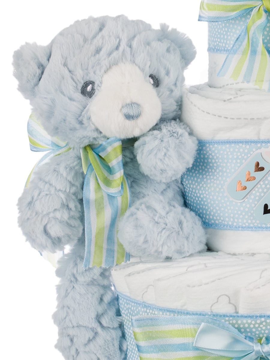 Lil' Baby Cakes Baby Bear Diaper Cake for Twin Boys