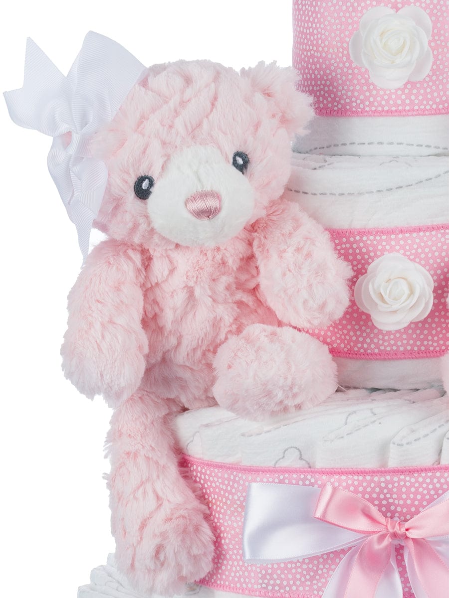 Lil' Baby Cakes Baby Bear Diaper Cake for Twin Girls