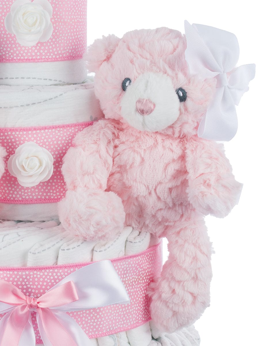 Lil' Baby Cakes Baby Bear Diaper Cake for Twin Girls