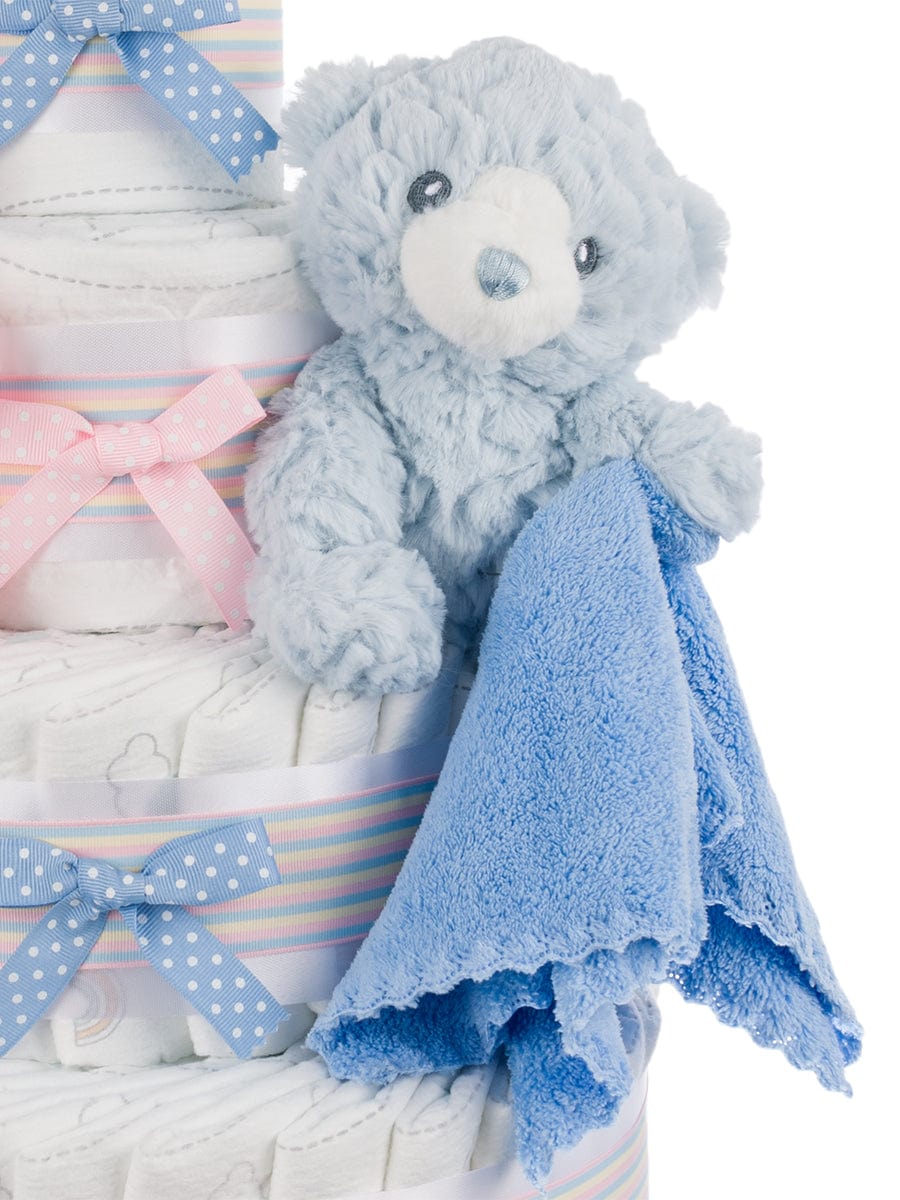 Lil' Baby Cakes Baby Bear Twins Boy and Girl Diaper Cake