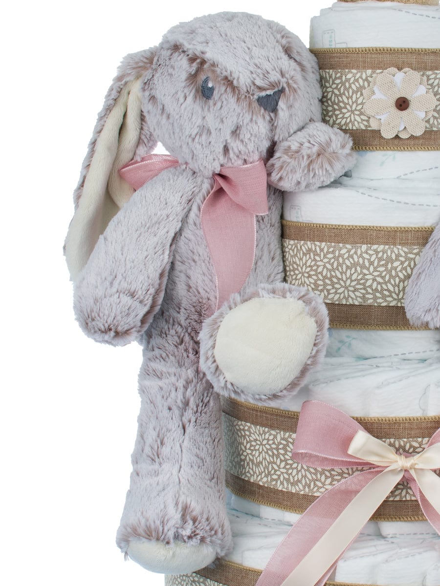 Lil' Baby Cakes Hopscotch Bunny Diaper Personalized Cake for Girls