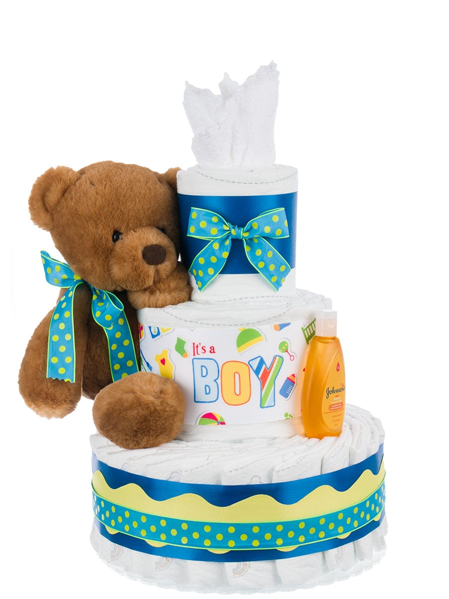 Lil' Baby Cakes It's A Boy Baby Diaper Cake