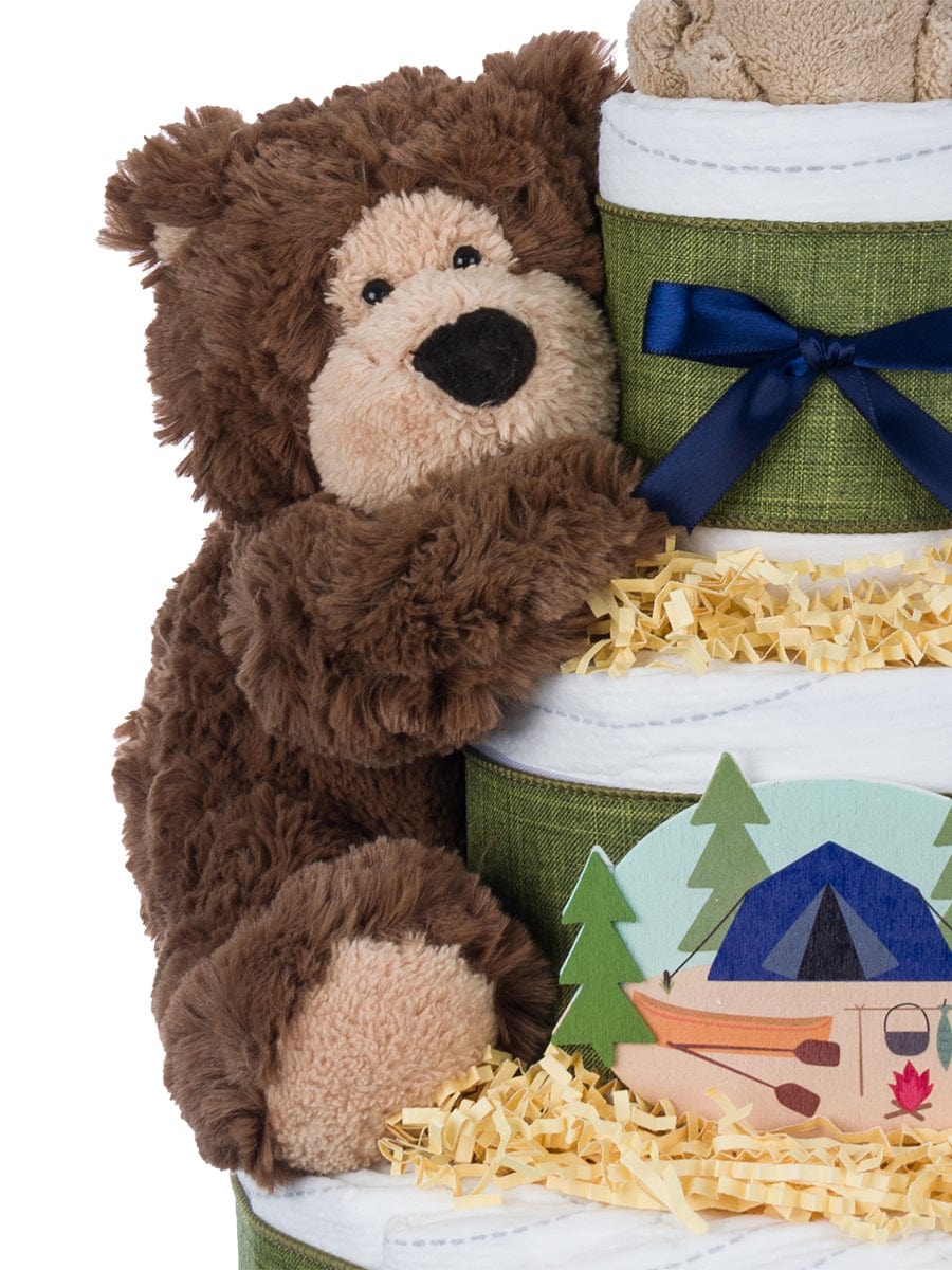 Lil' Baby Cakes Let's Go Camping Diaper Cake for Boys