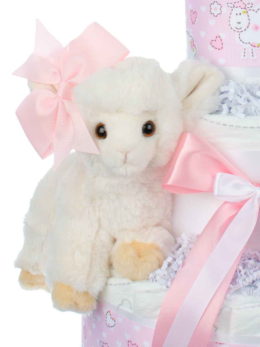 Lil' Baby Cakes Lil' Baby Cakes Lamb Diaper Cake for Girls