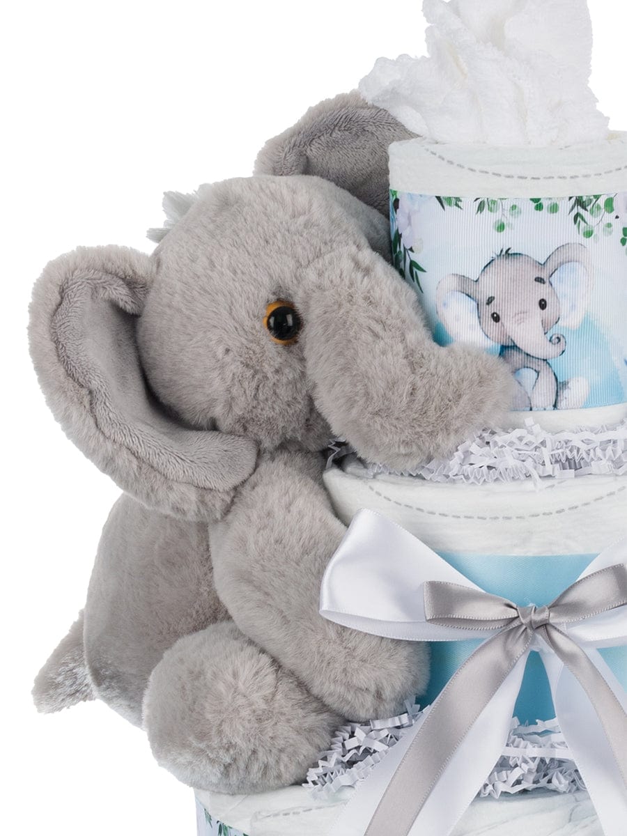 Lil' Baby Cakes Lil' Baby Elephant 3 Tier Diaper Cake for Boys