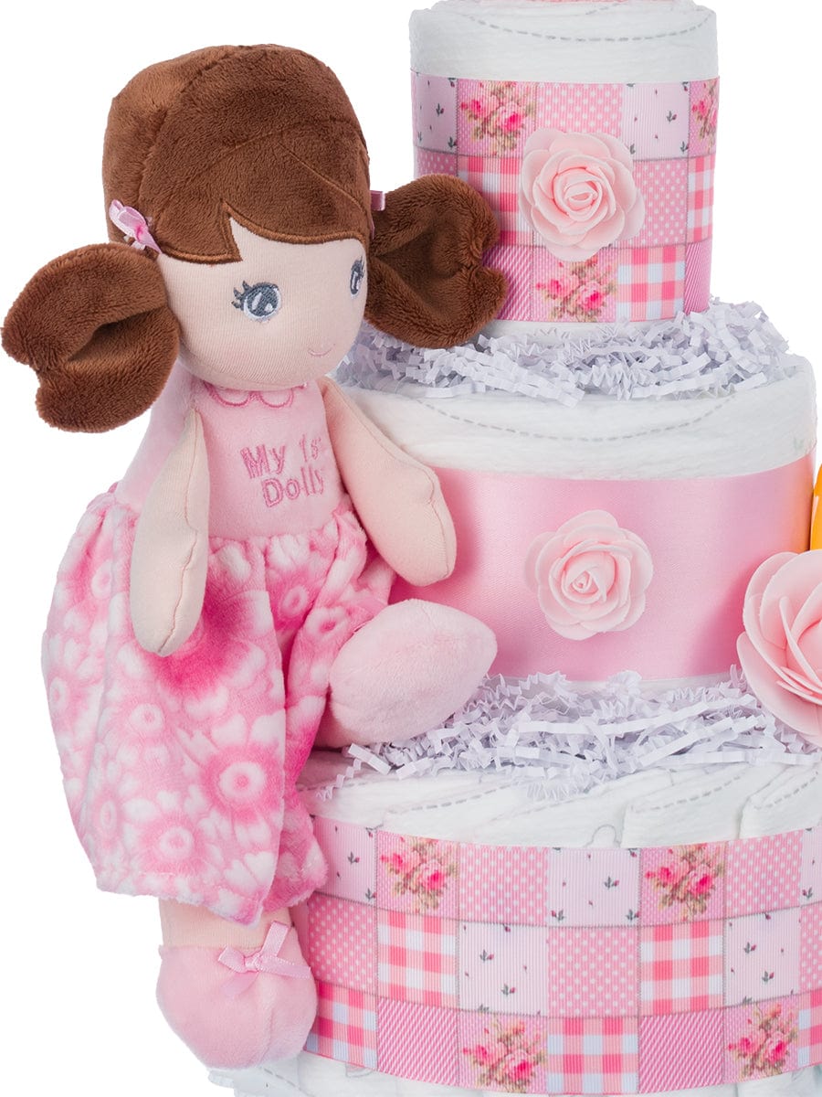 Lil' Baby Cakes My First Doll 3 Tier Diaper Cake