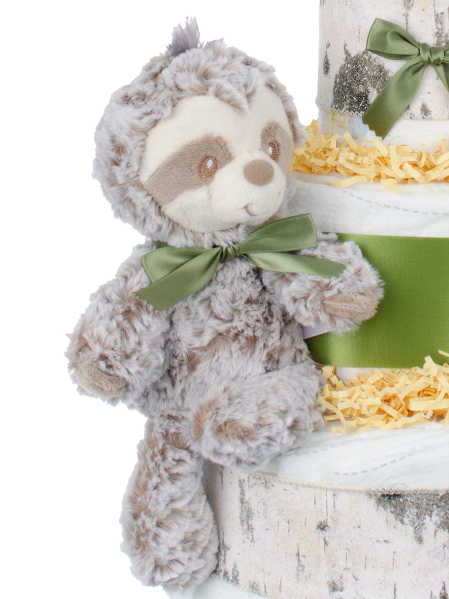 Lil' Baby Cakes Sloth Three Tier Neutral Diaper Cake