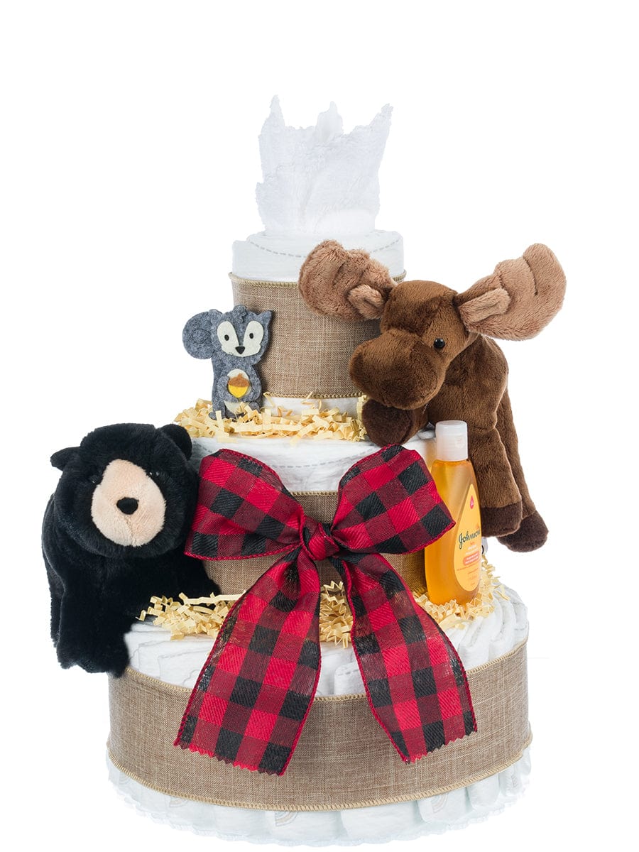 Lil' Baby Cakes Woodland Friends Baby Diaper Cake