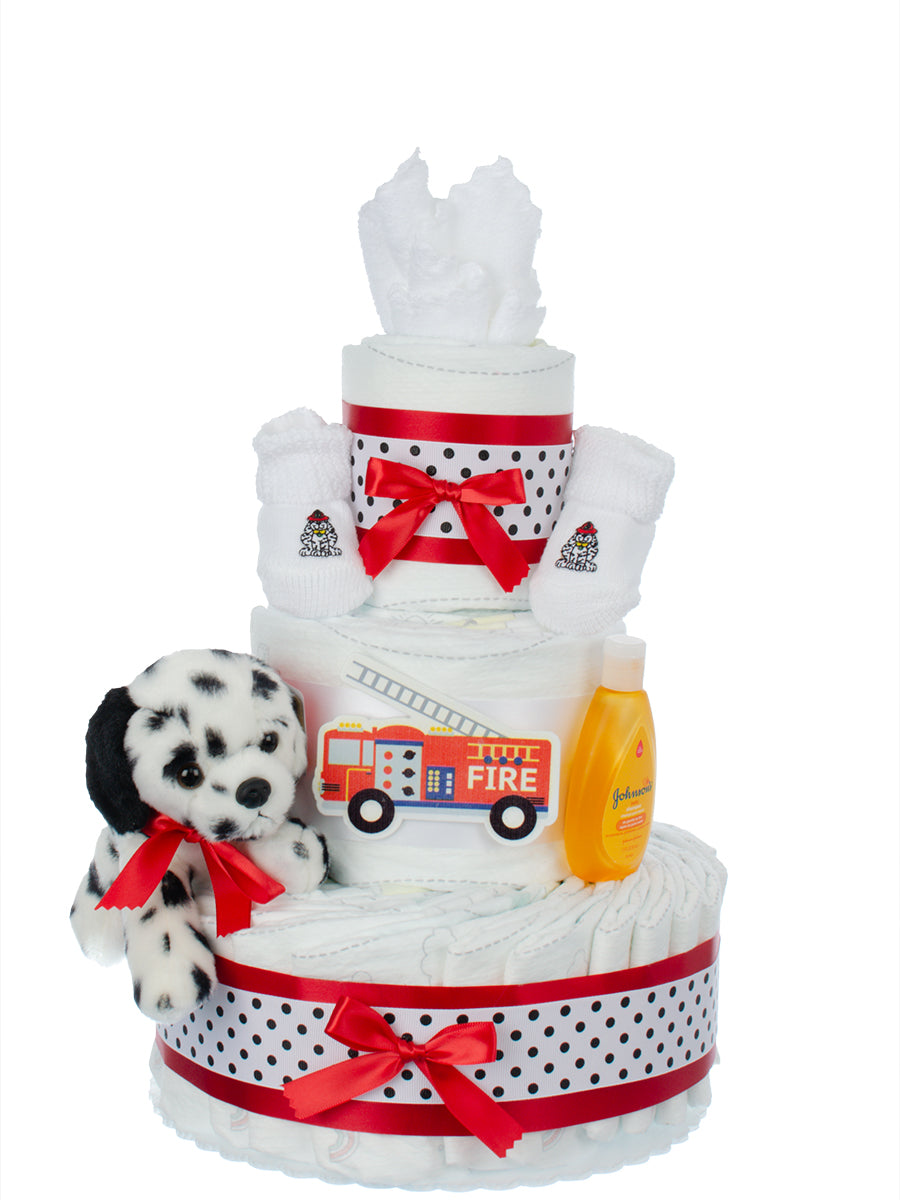 Lil' Baby Cakes Lil Firefighter 3 Tier Diaper Cake