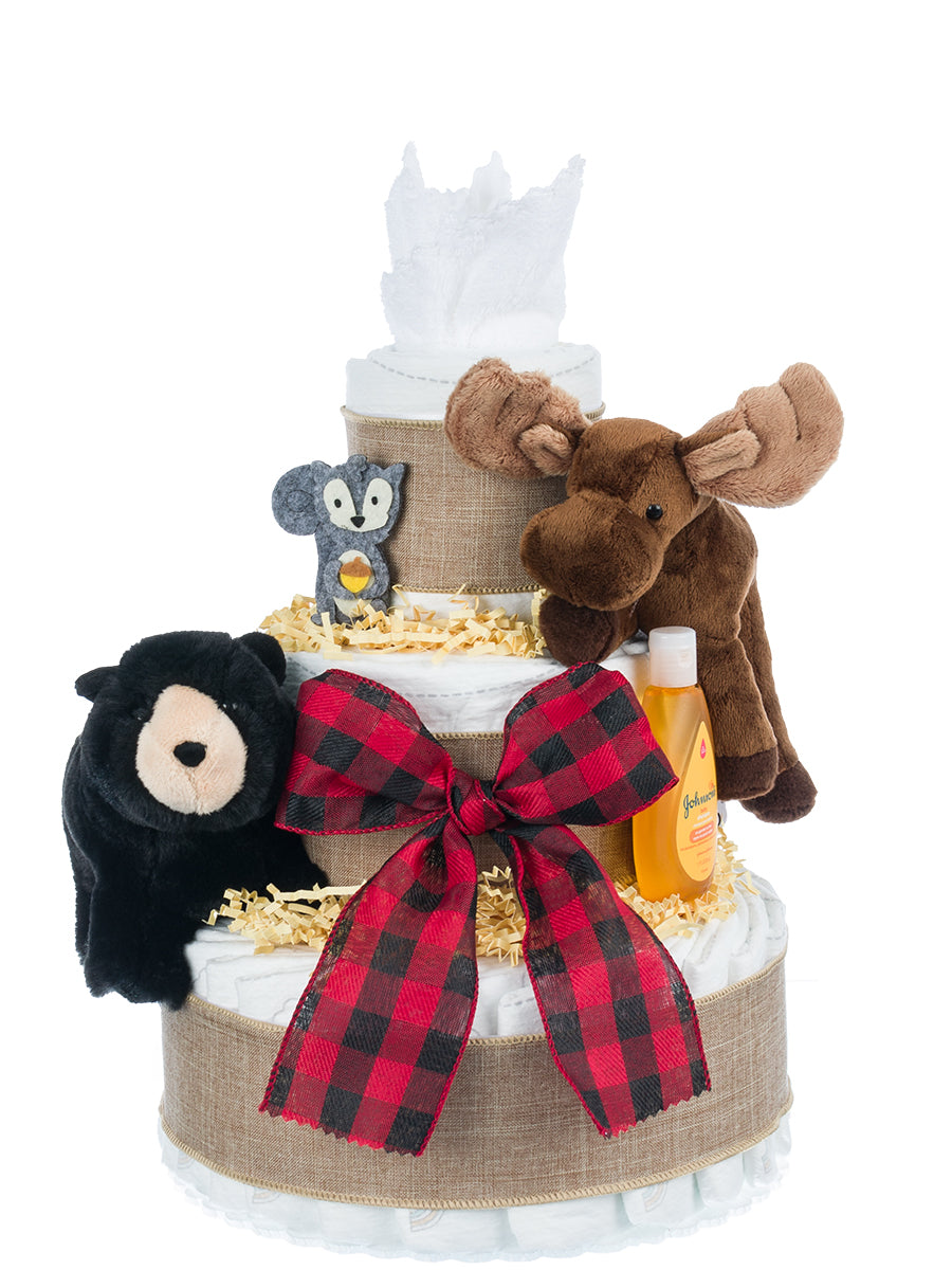 Lil' Baby Cakes Woodland Friend Baby Diaper Cake