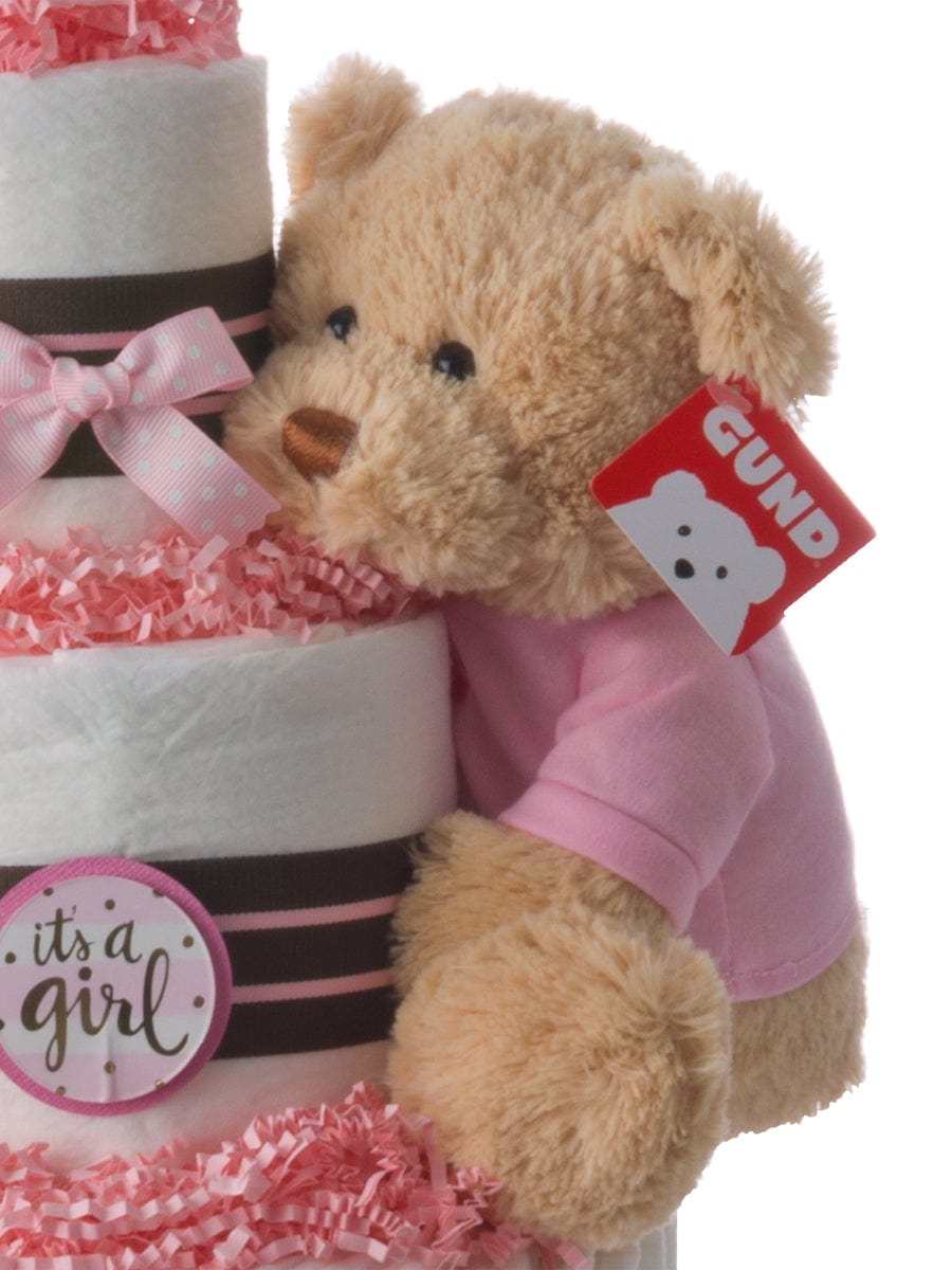 Lil' Baby Cakes Our Lil' Darling Girl 3 Tier Diaper Cake