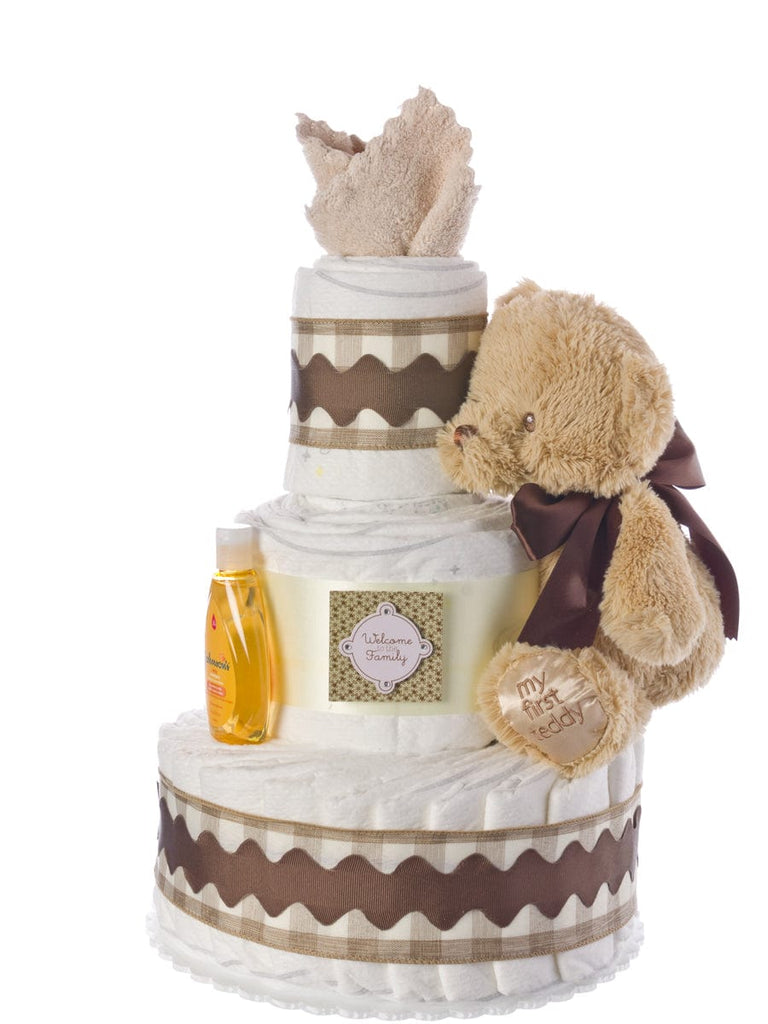 Tarta de Pañales Beige Bear - MyLittleBabies - MyLittleBabies